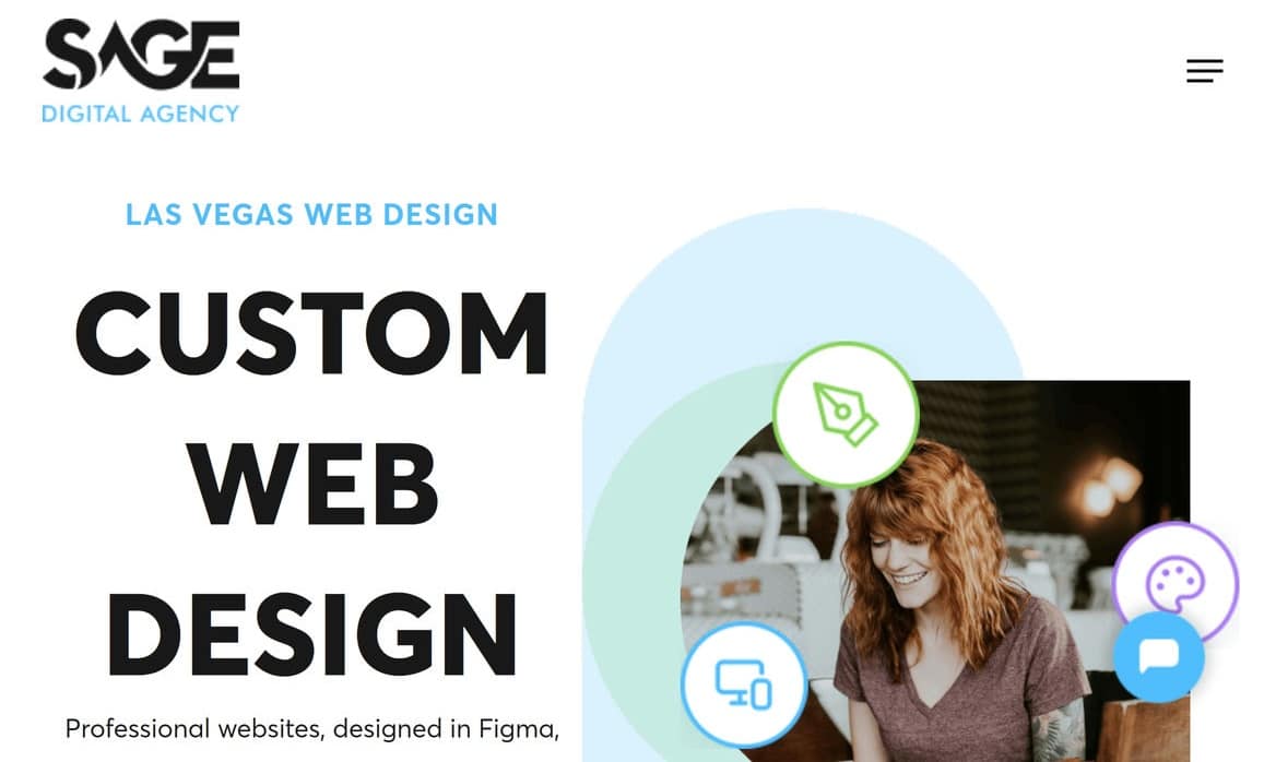 Screenshot showing an example of white space and how it can be used on a website.