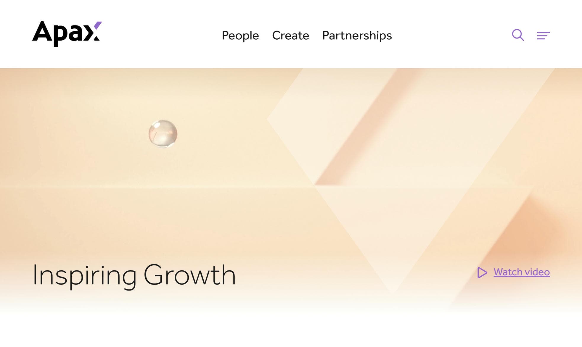 Apax website home page