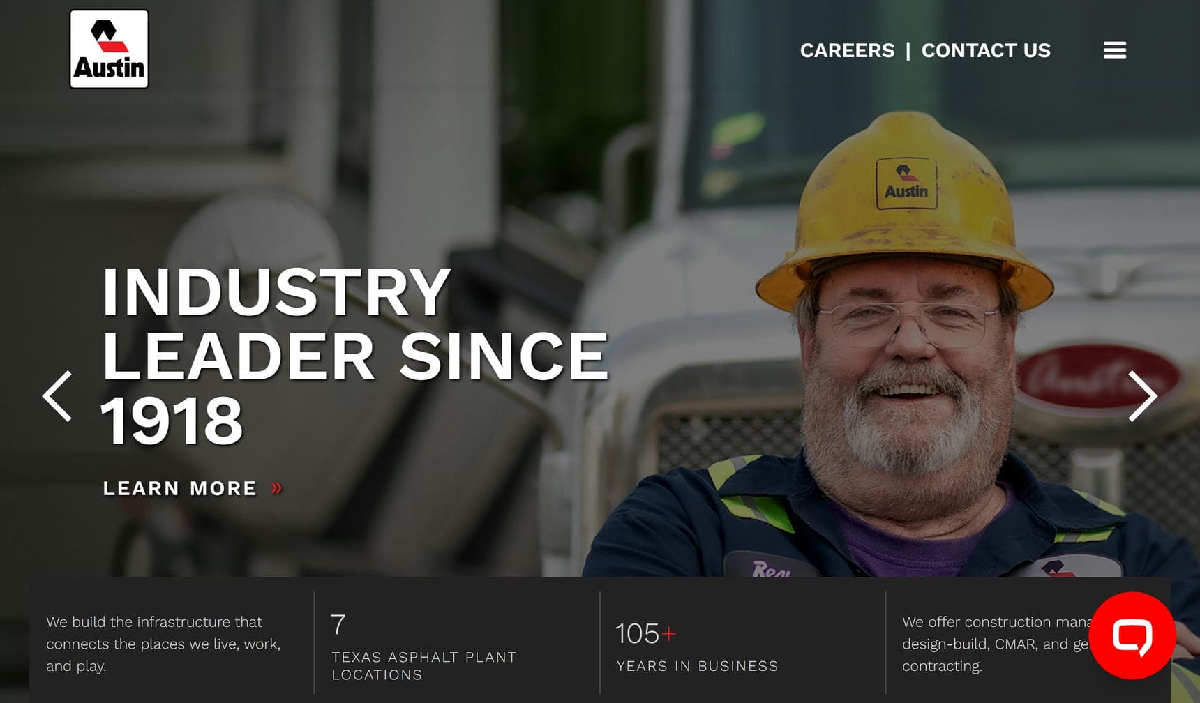 Austin Ind website home page