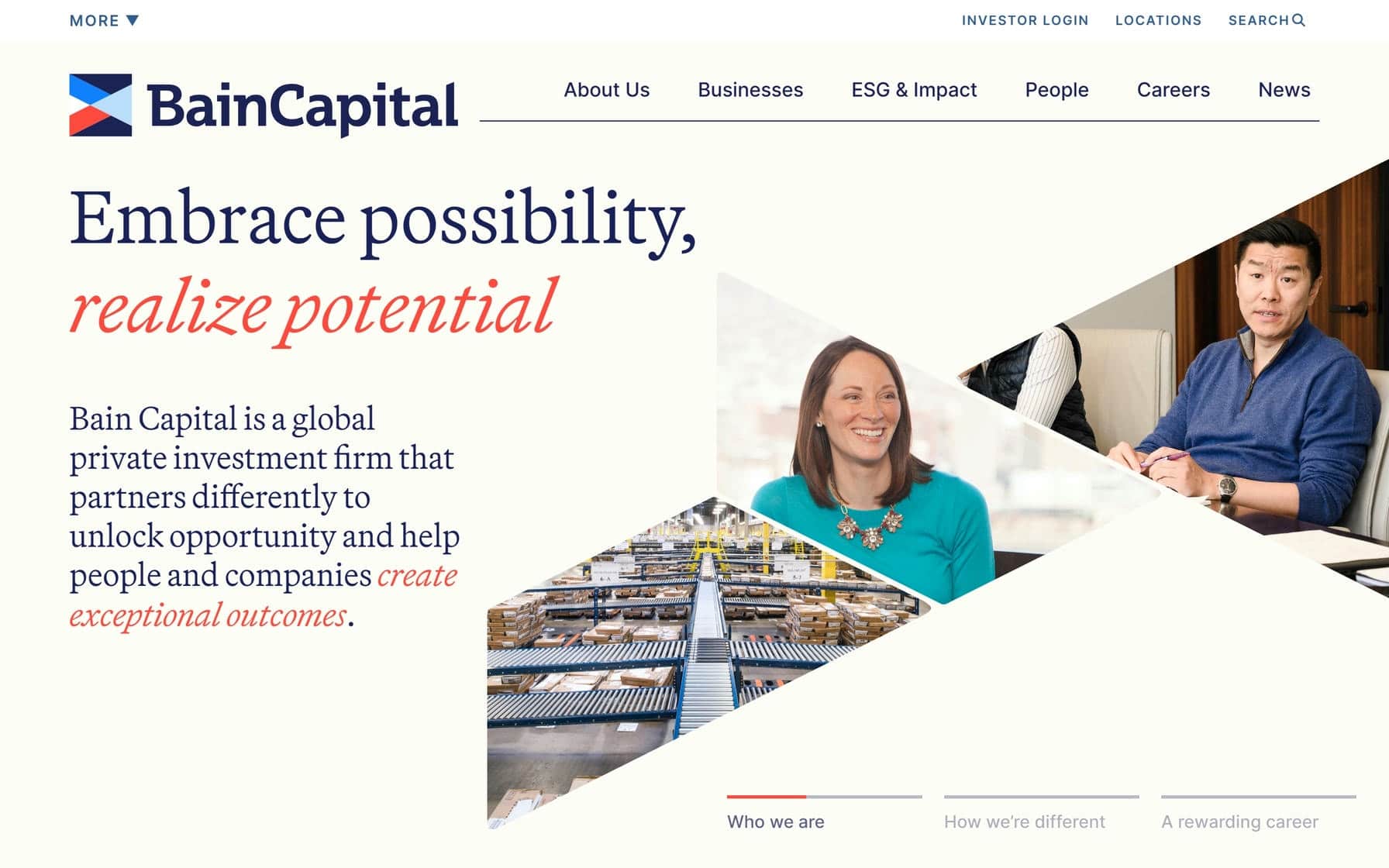 Bain Capital website home page