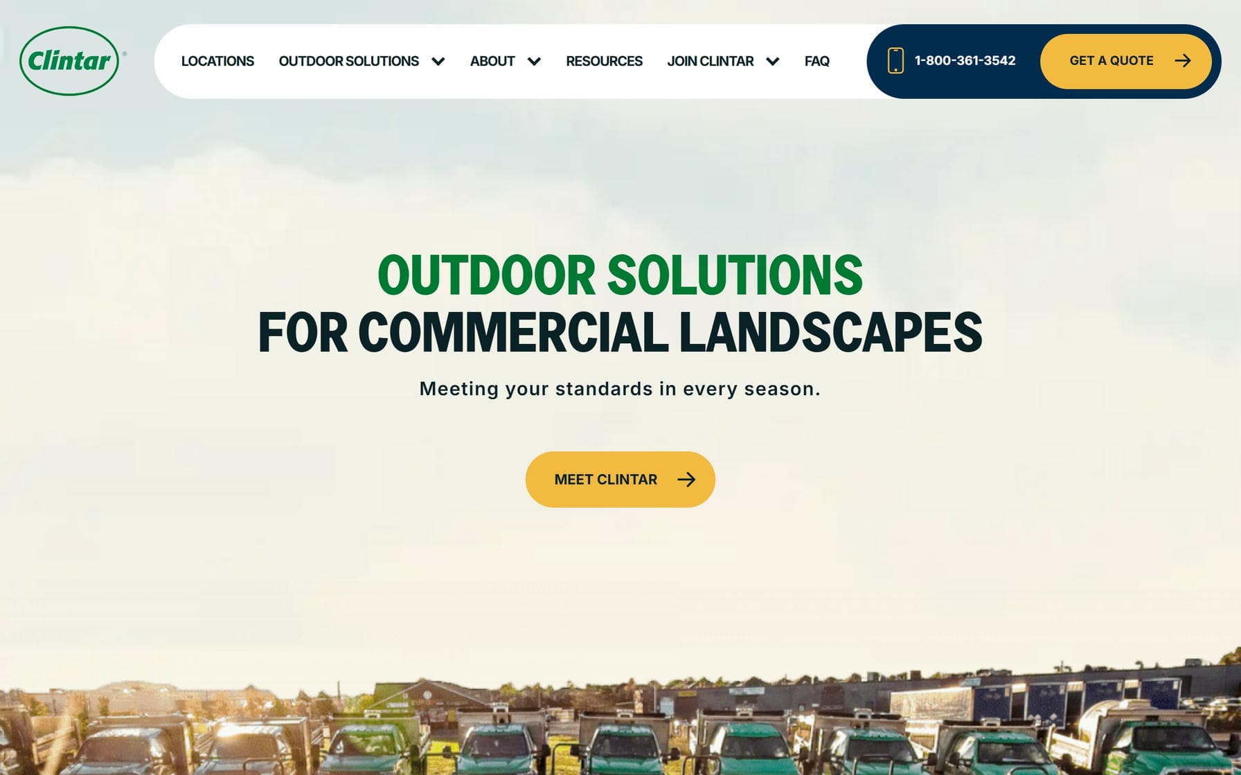 Clintar website home page