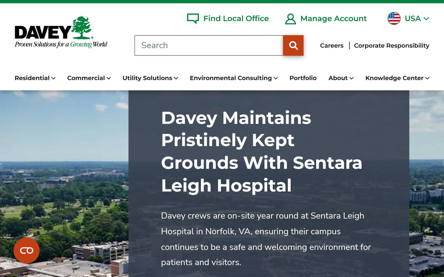 Davey website home page