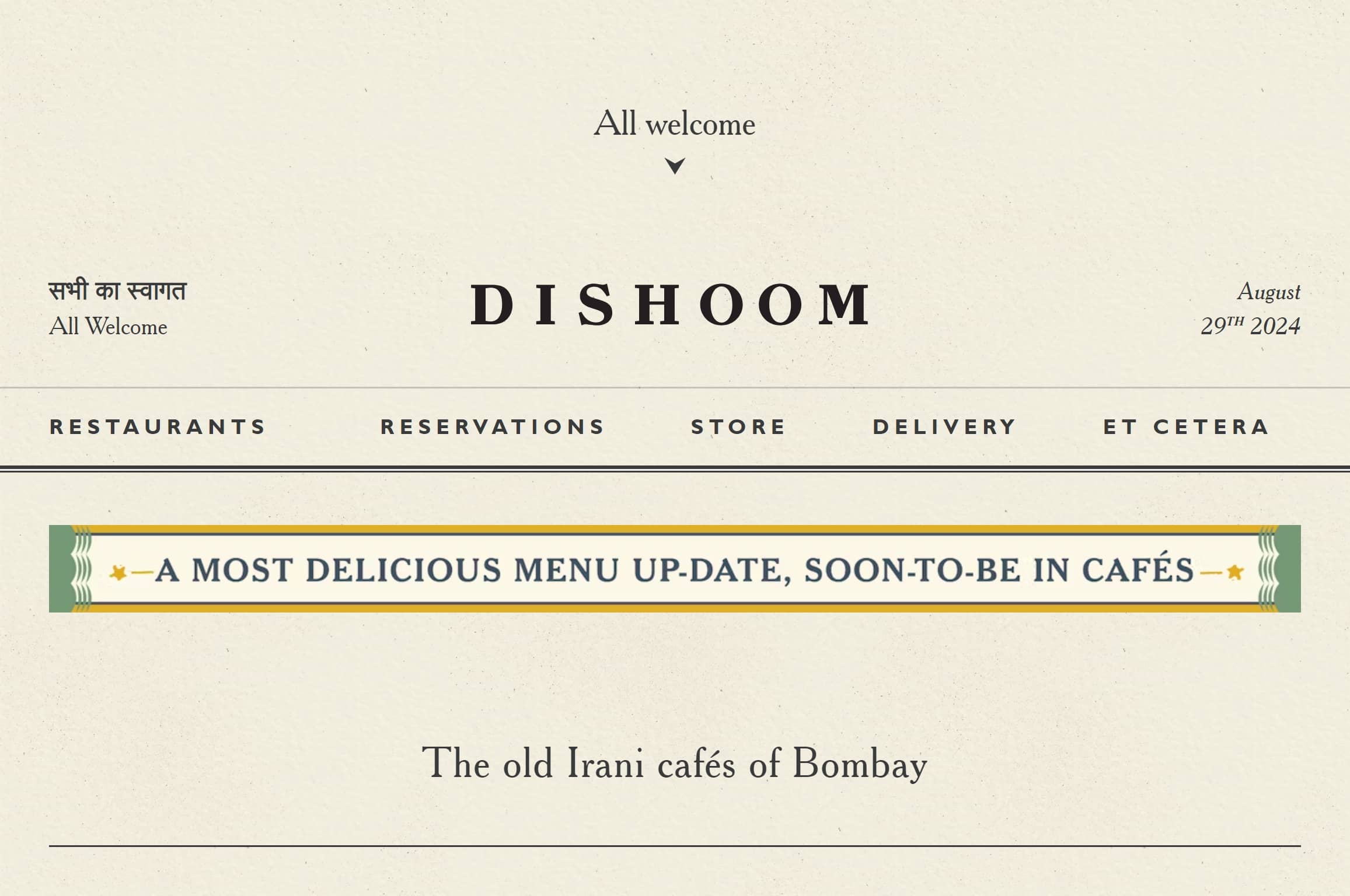 Dishoom best restaurant website.