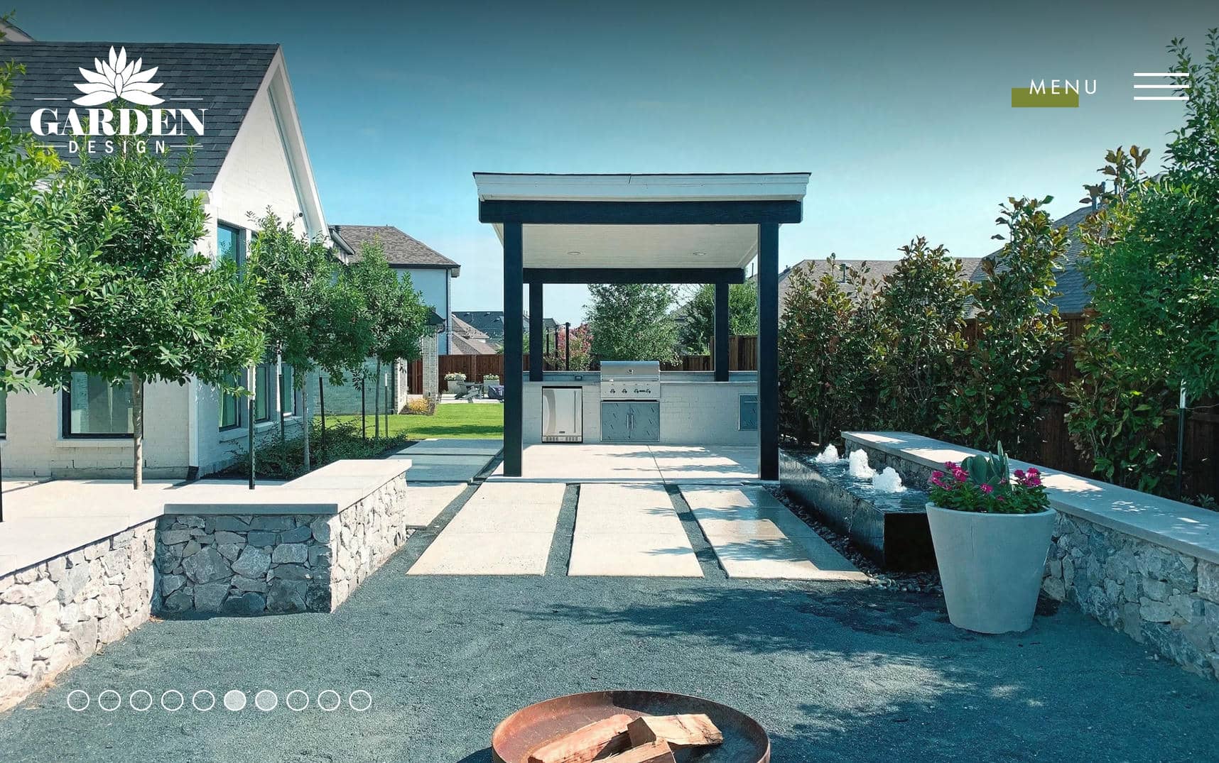 Garden Design Landscaping website home page