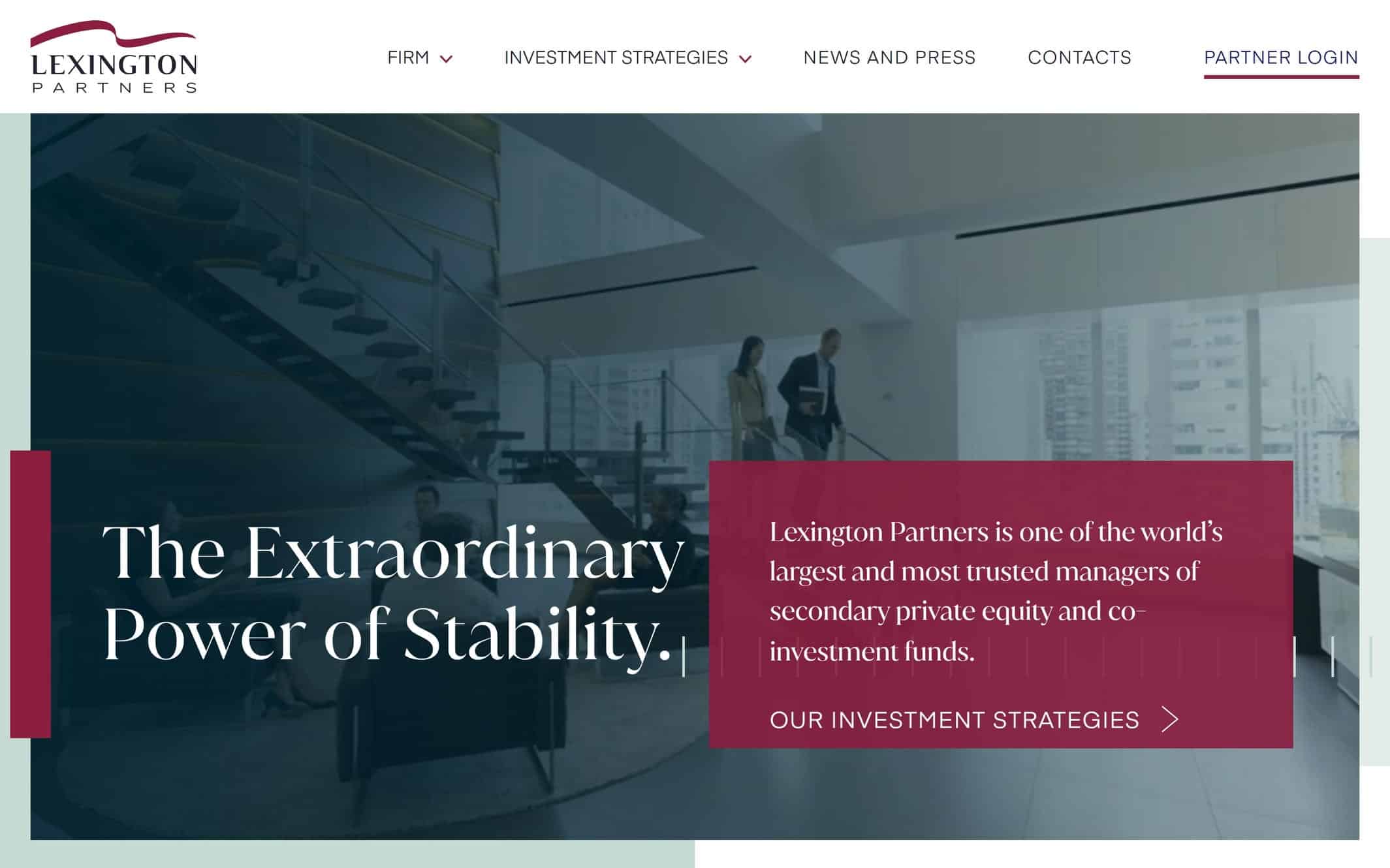 Lexington Partners website home page