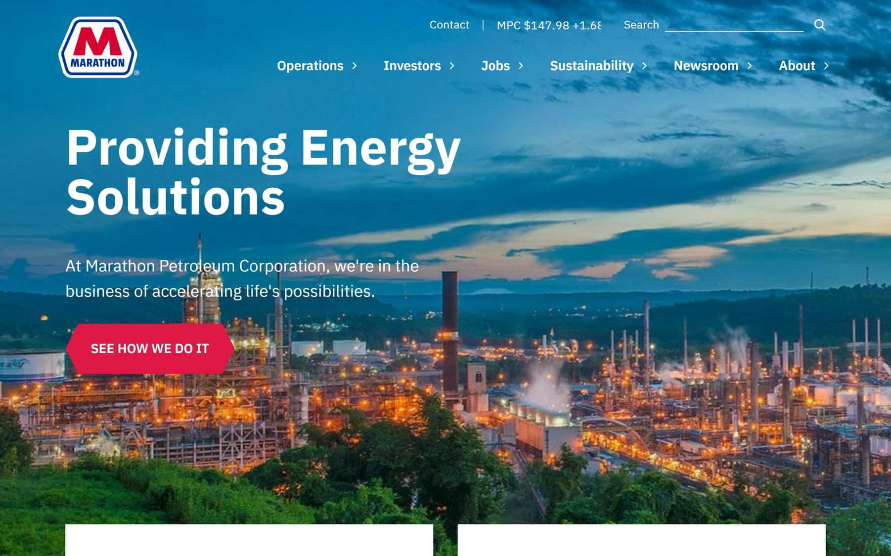 Marathon Petroleum website home page
