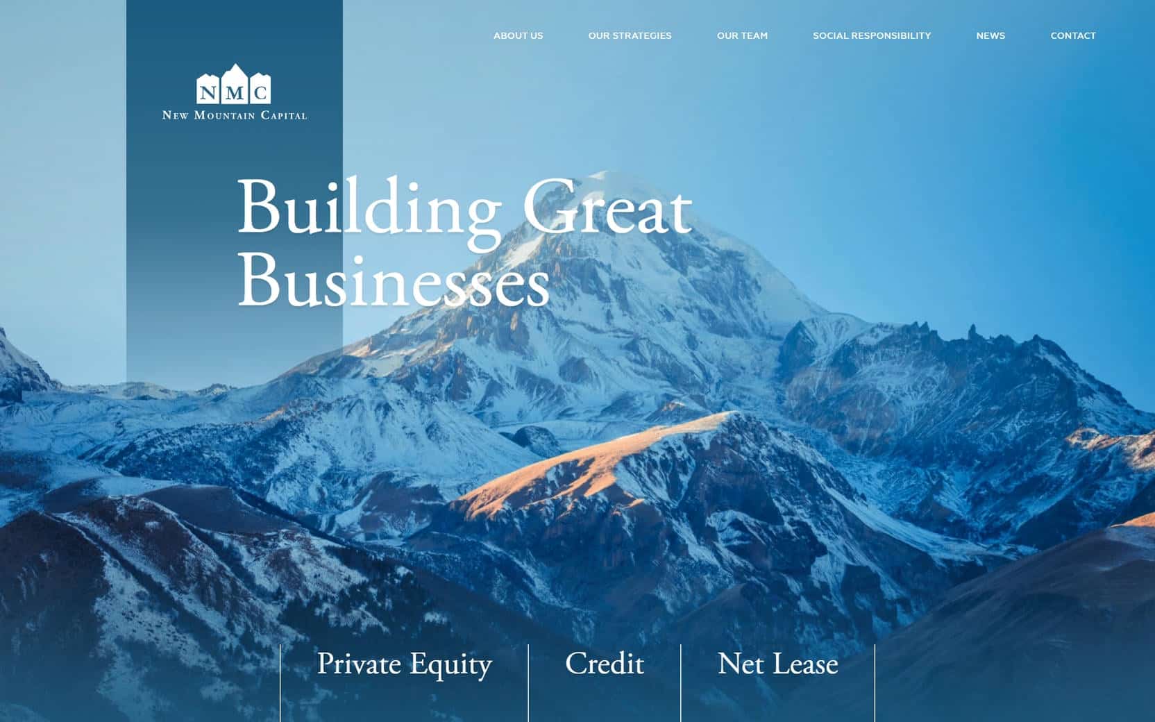 New Mountain Capital website home page