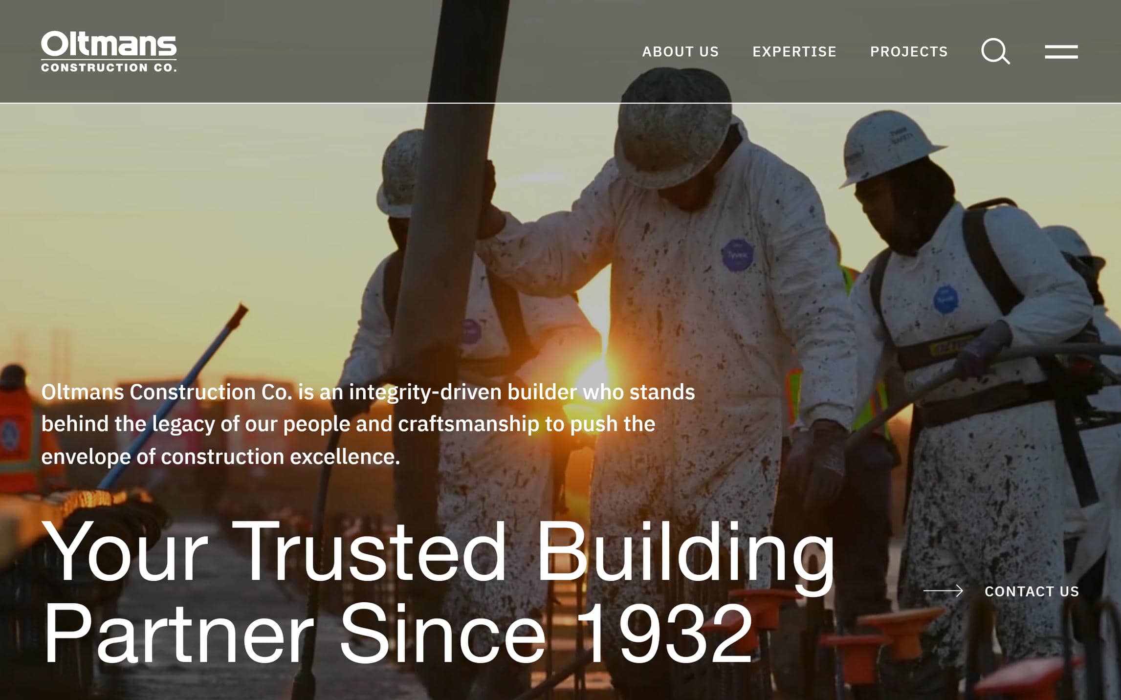 Oltmans website home page