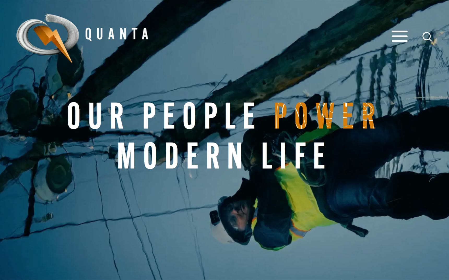 Quanta Services website home page