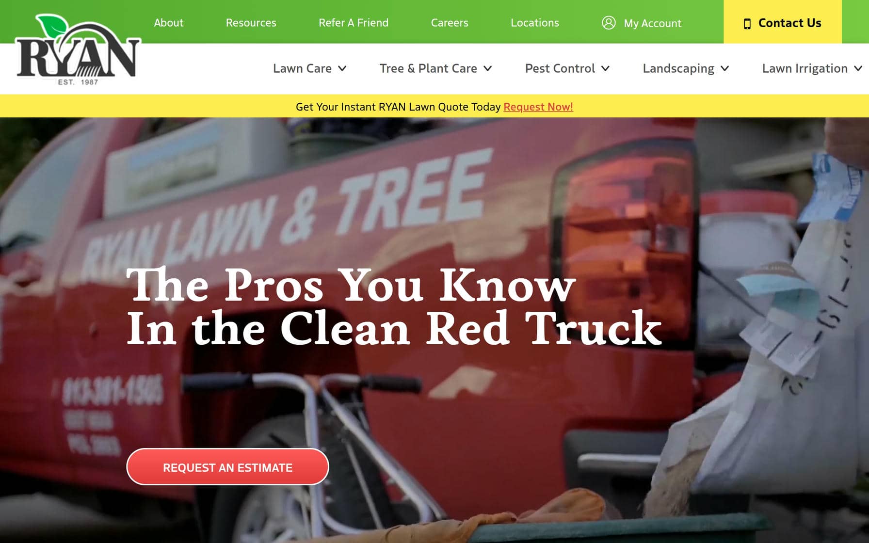 Ryan Lawn website home page