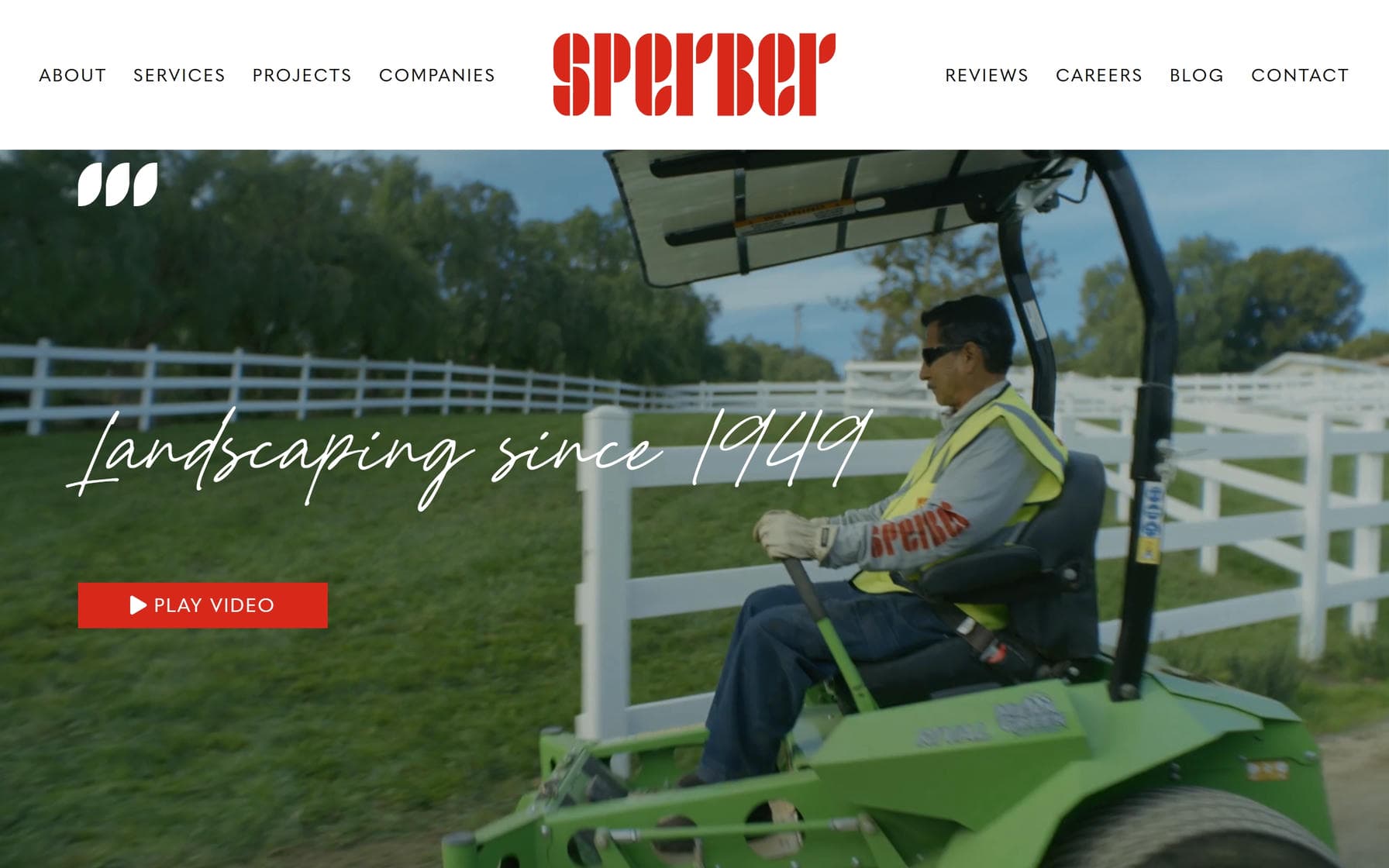 Sperber Companies website home page