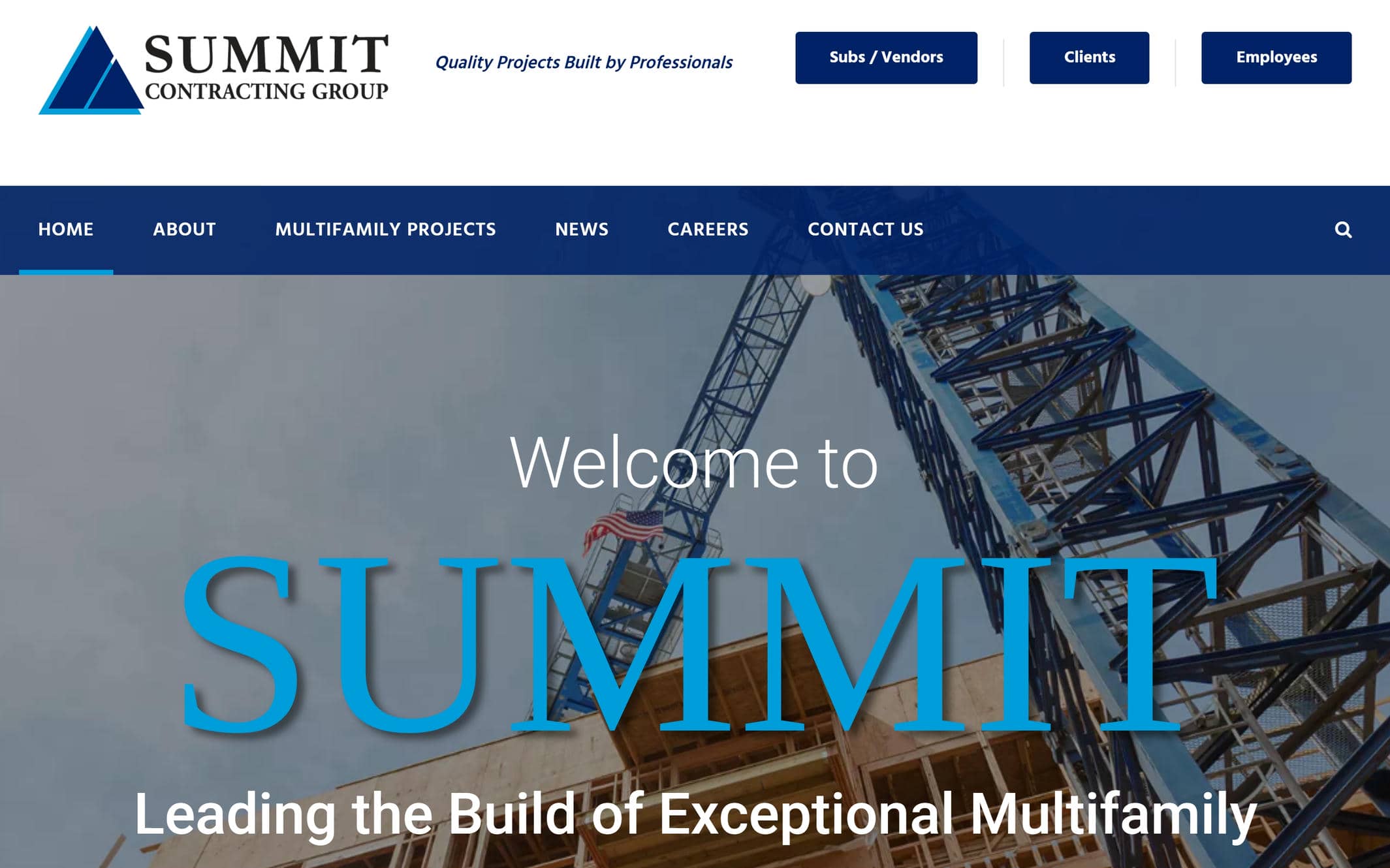Summit Contracting website home page
