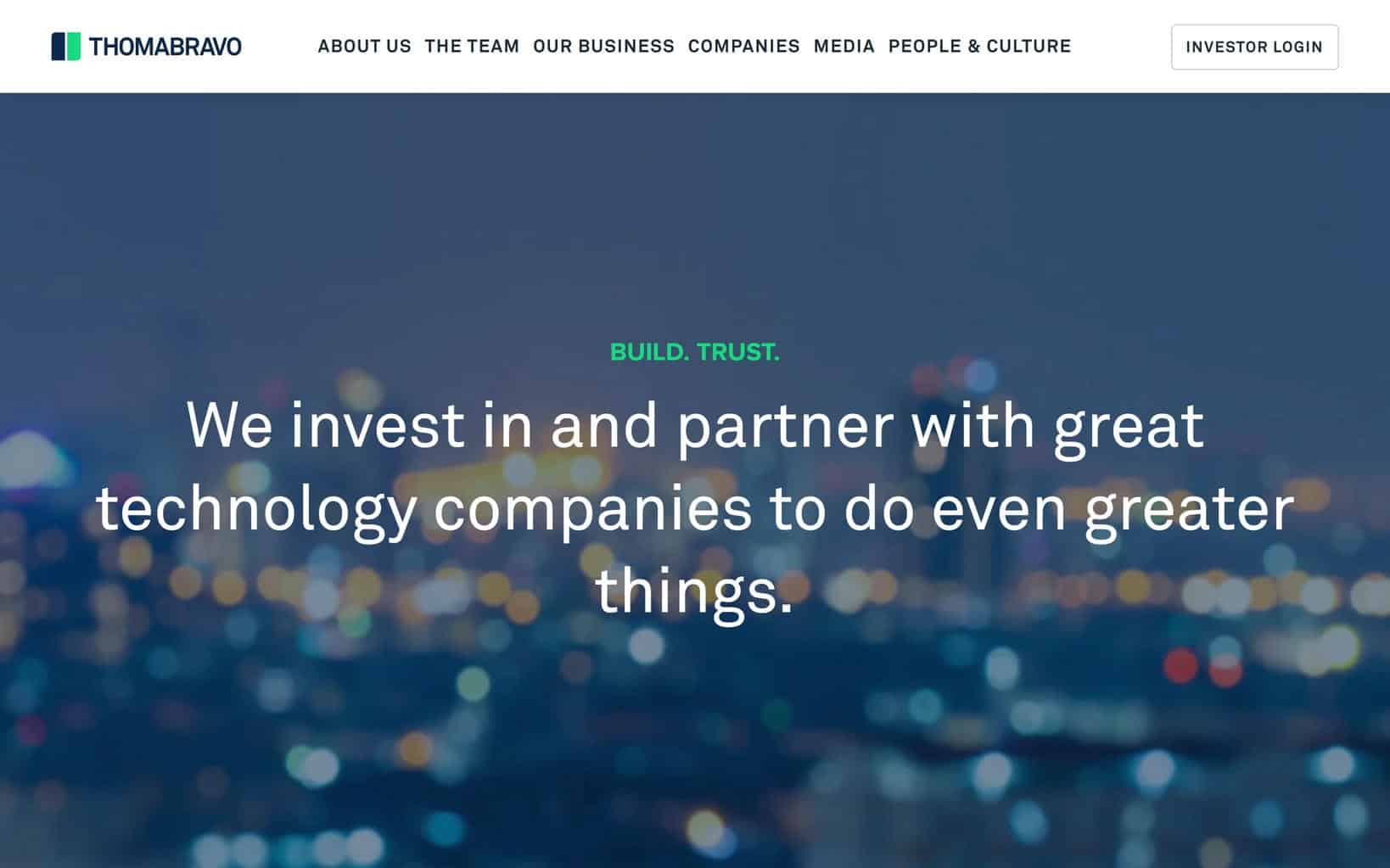 Thoma Bravo website home page