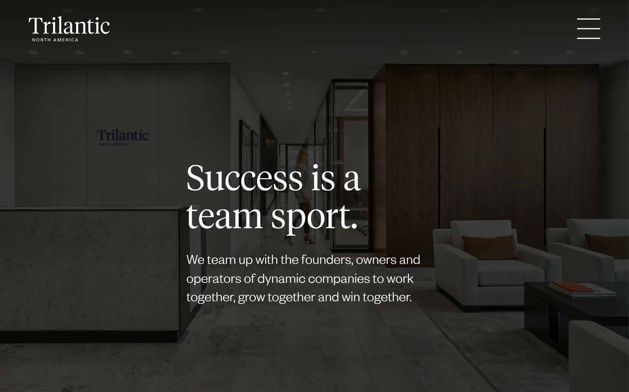 Trilantic North America website home page
