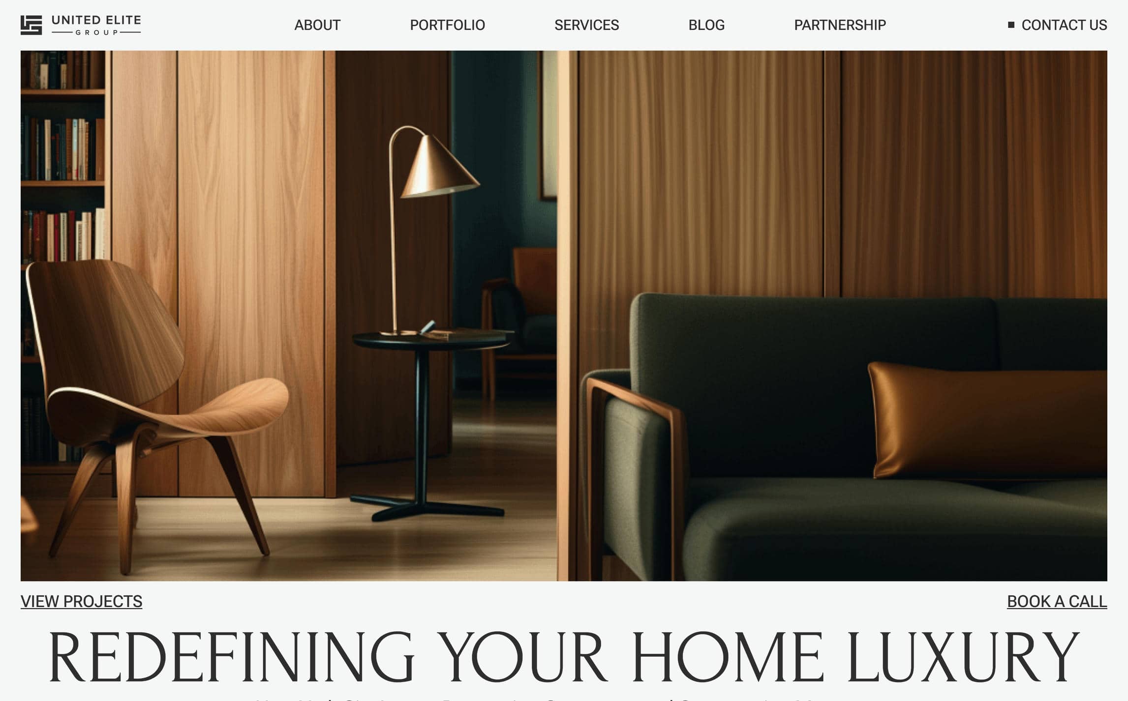 United Elite Group website home page