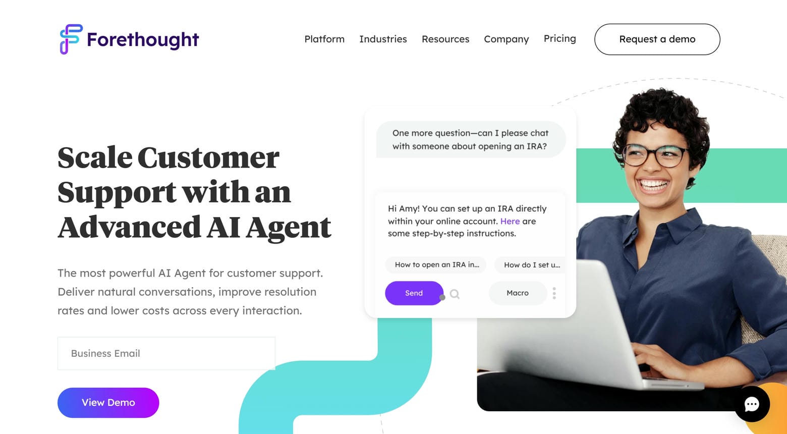 Forethought Website home page