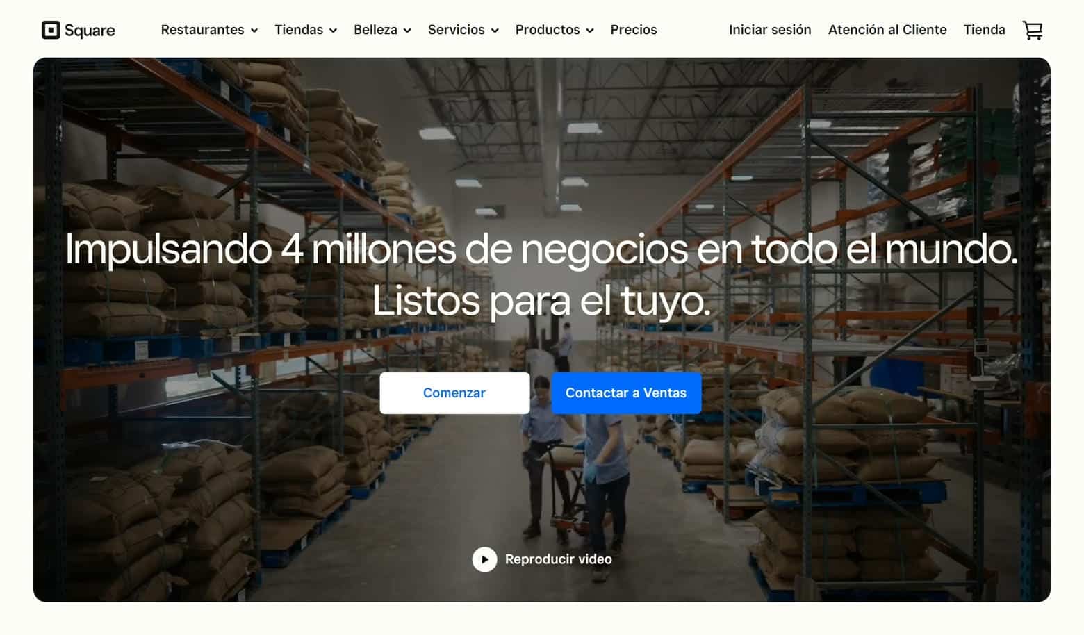 SquareUp Website home page