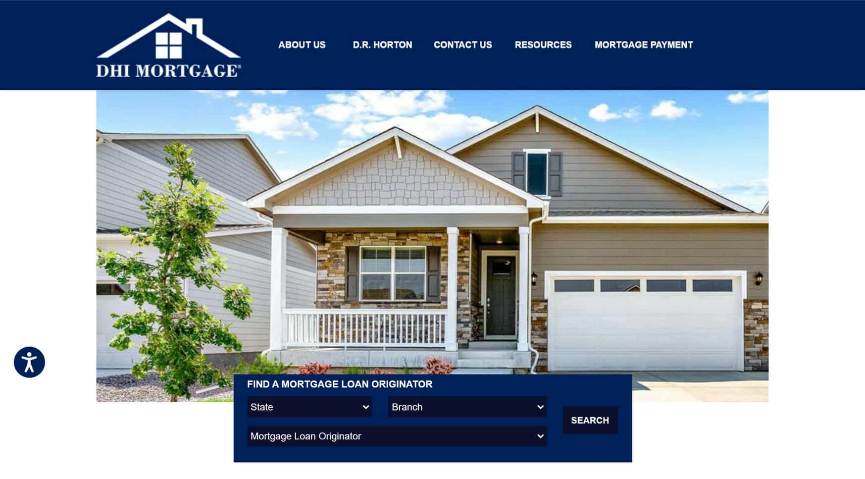 DHI website homepage