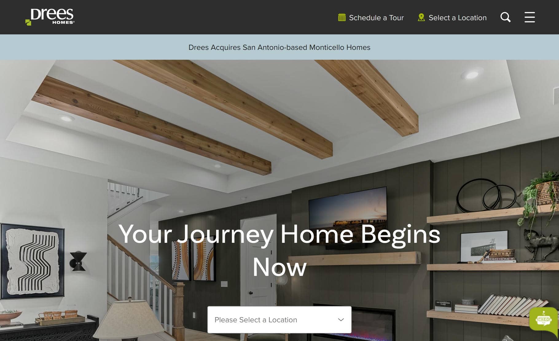 Drees Homes website home page