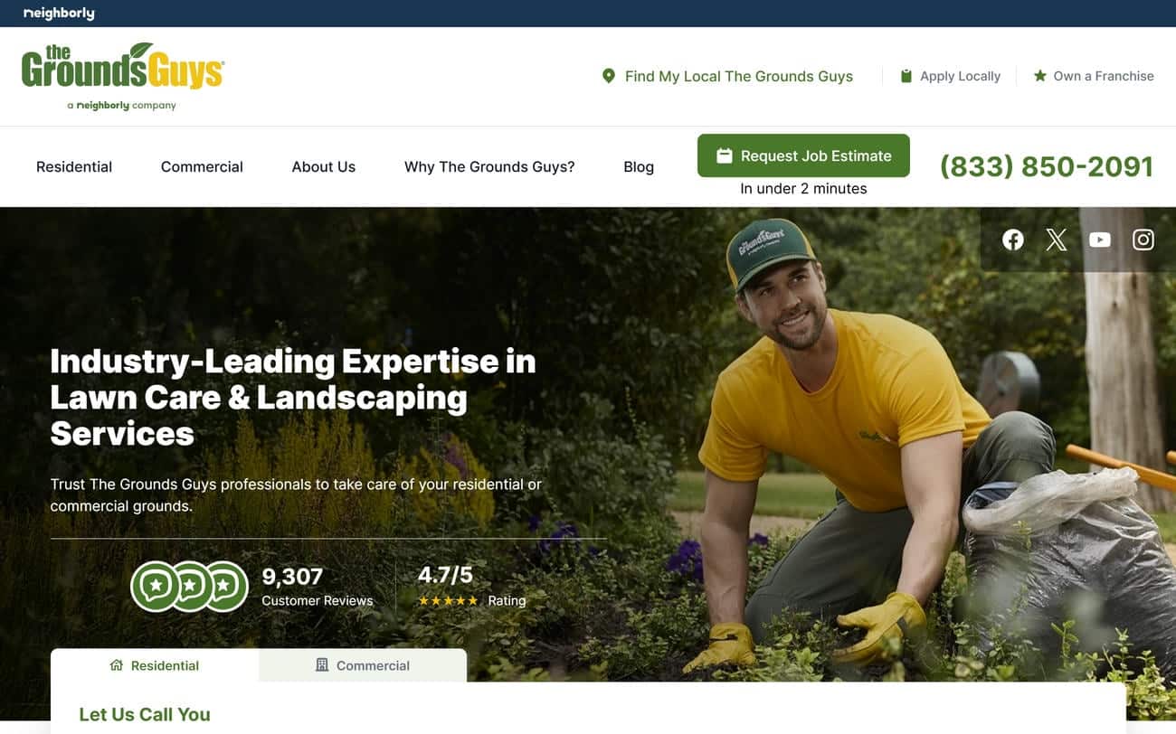 Grounds Guys website homepage