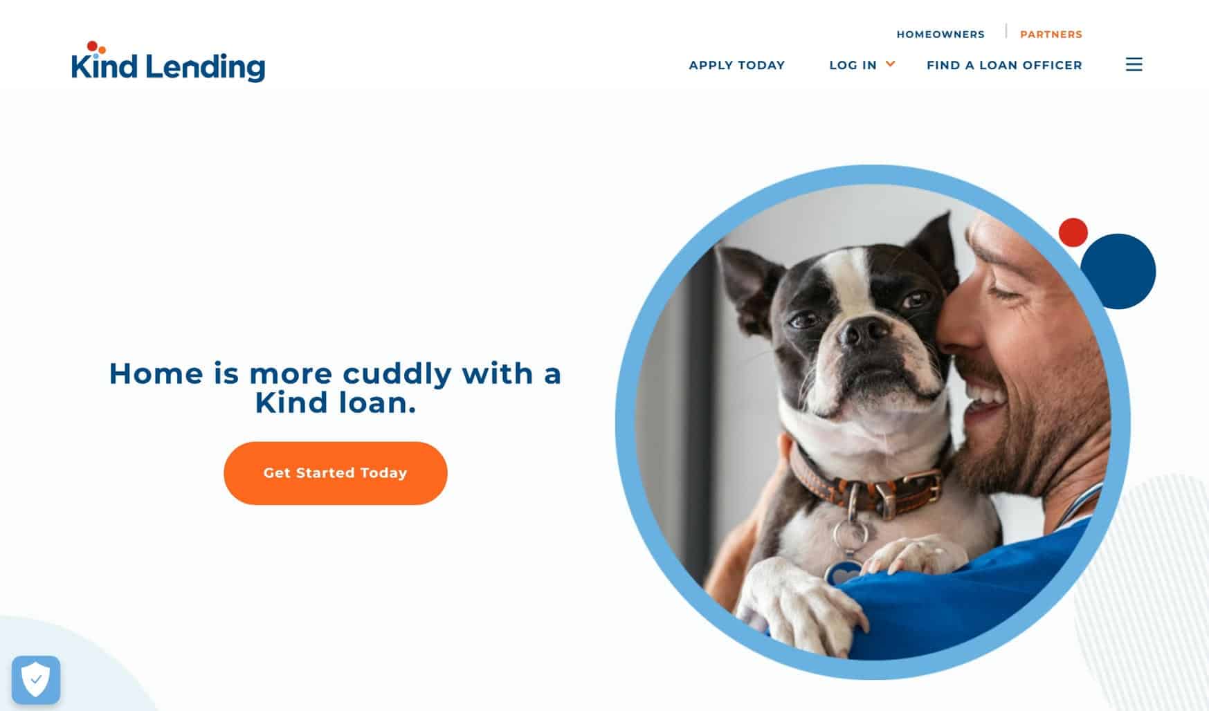 Kind Lending website homepage