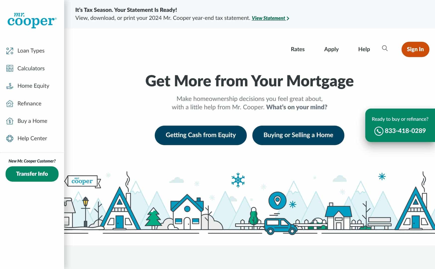 MrCooper website homepage