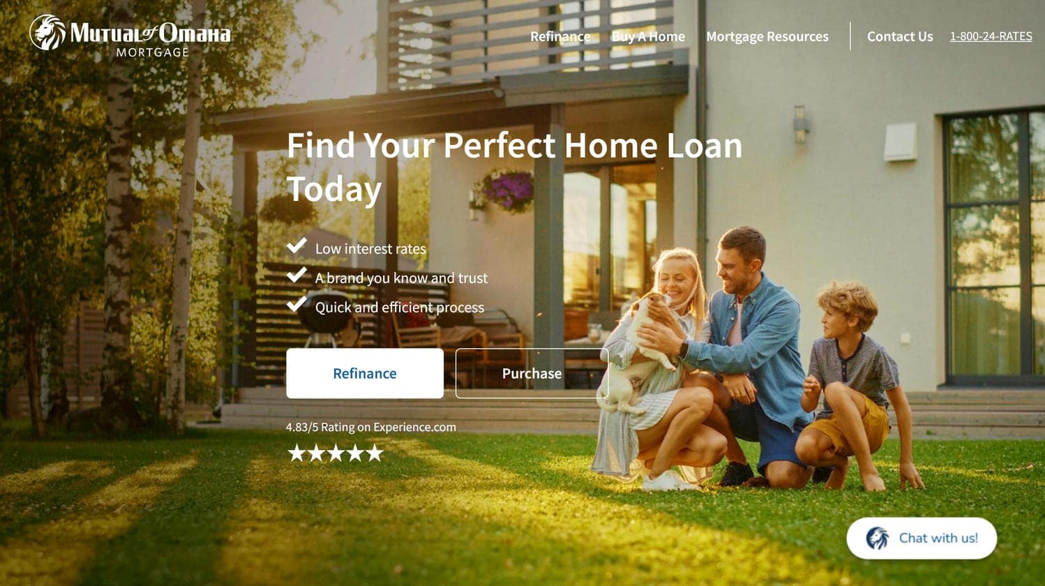 Mutual website homepage