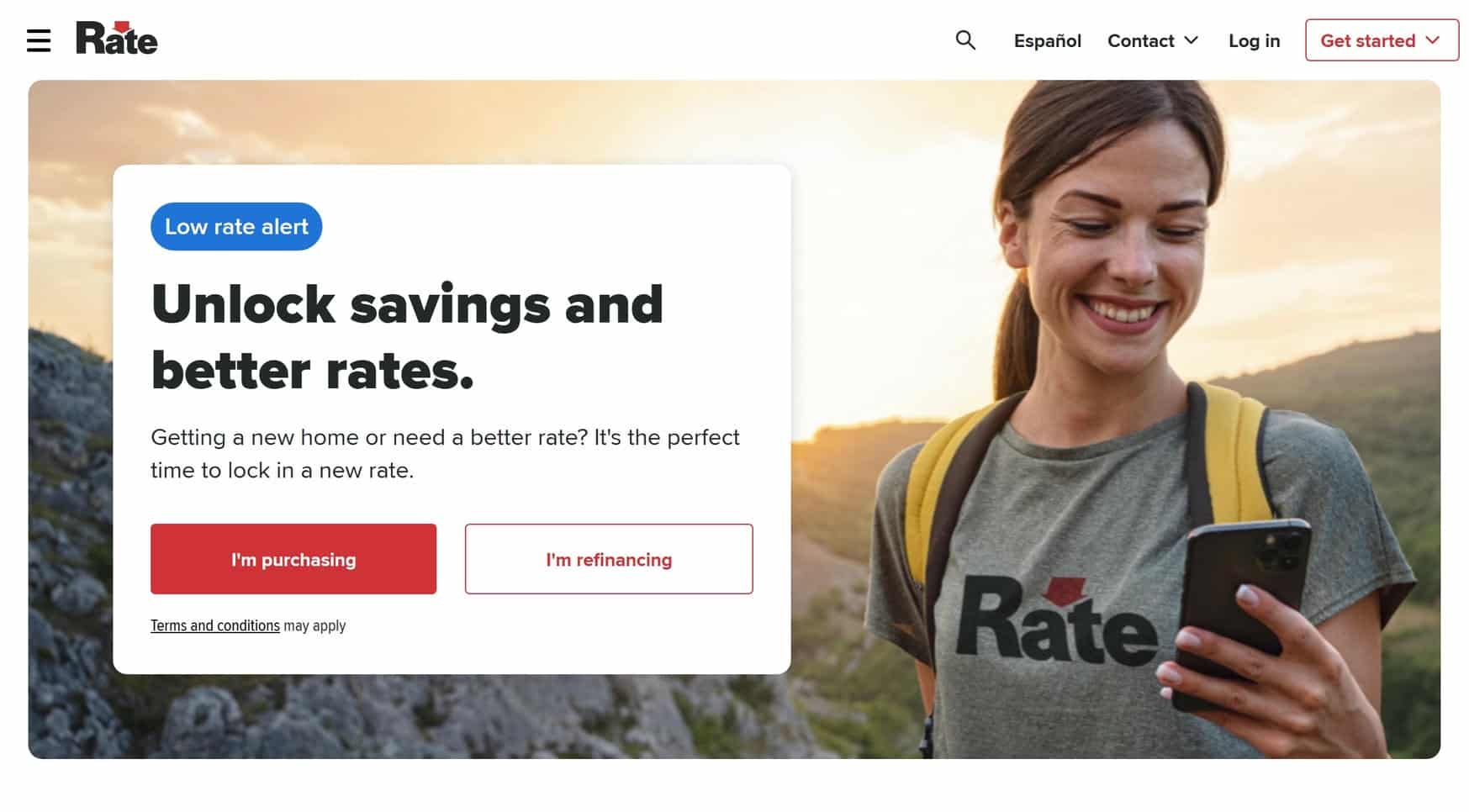 Rate website homepage