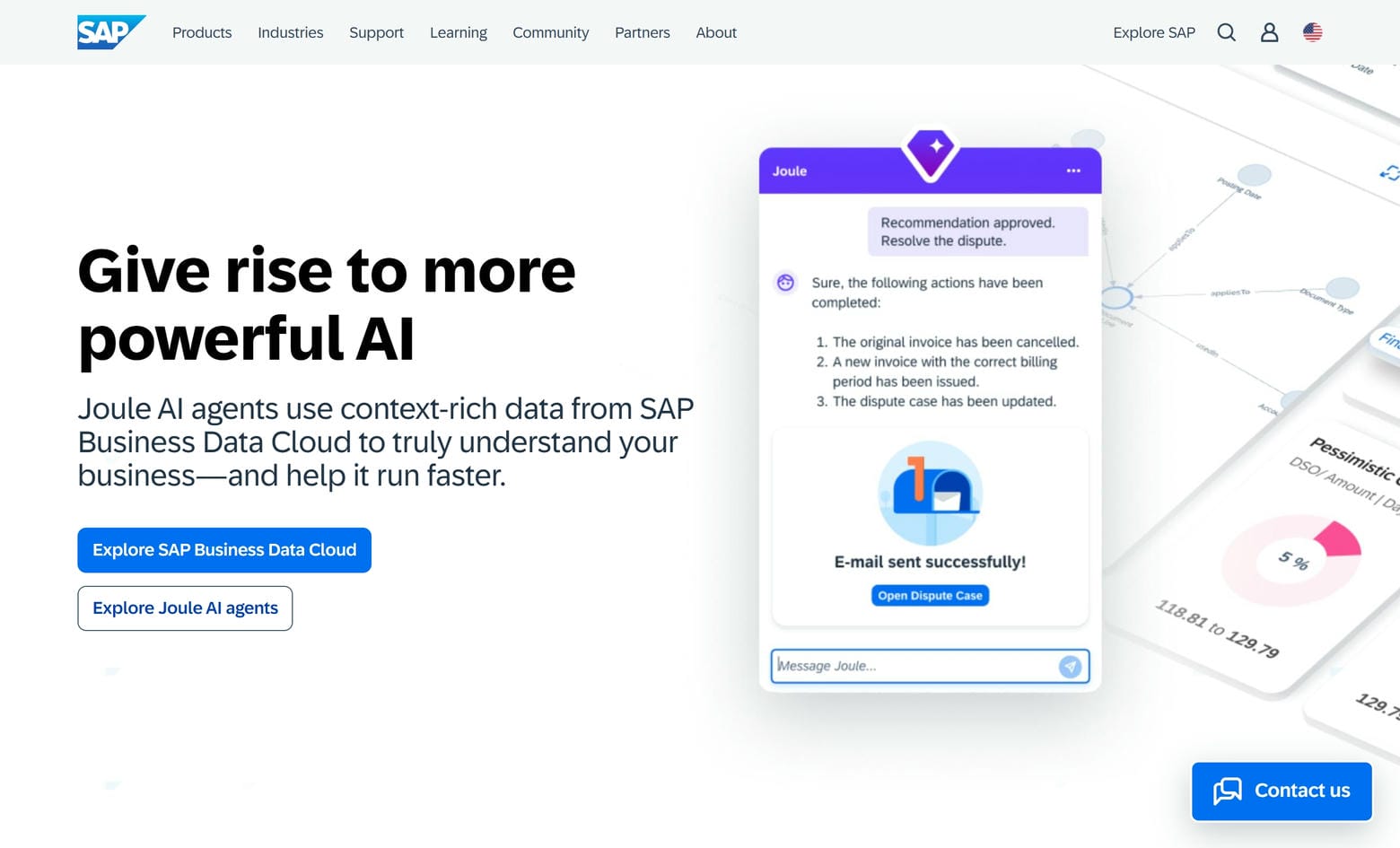 SAP Website home page