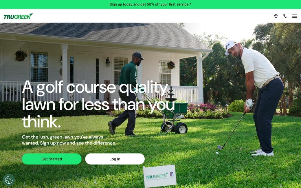 TruGreen website homepage