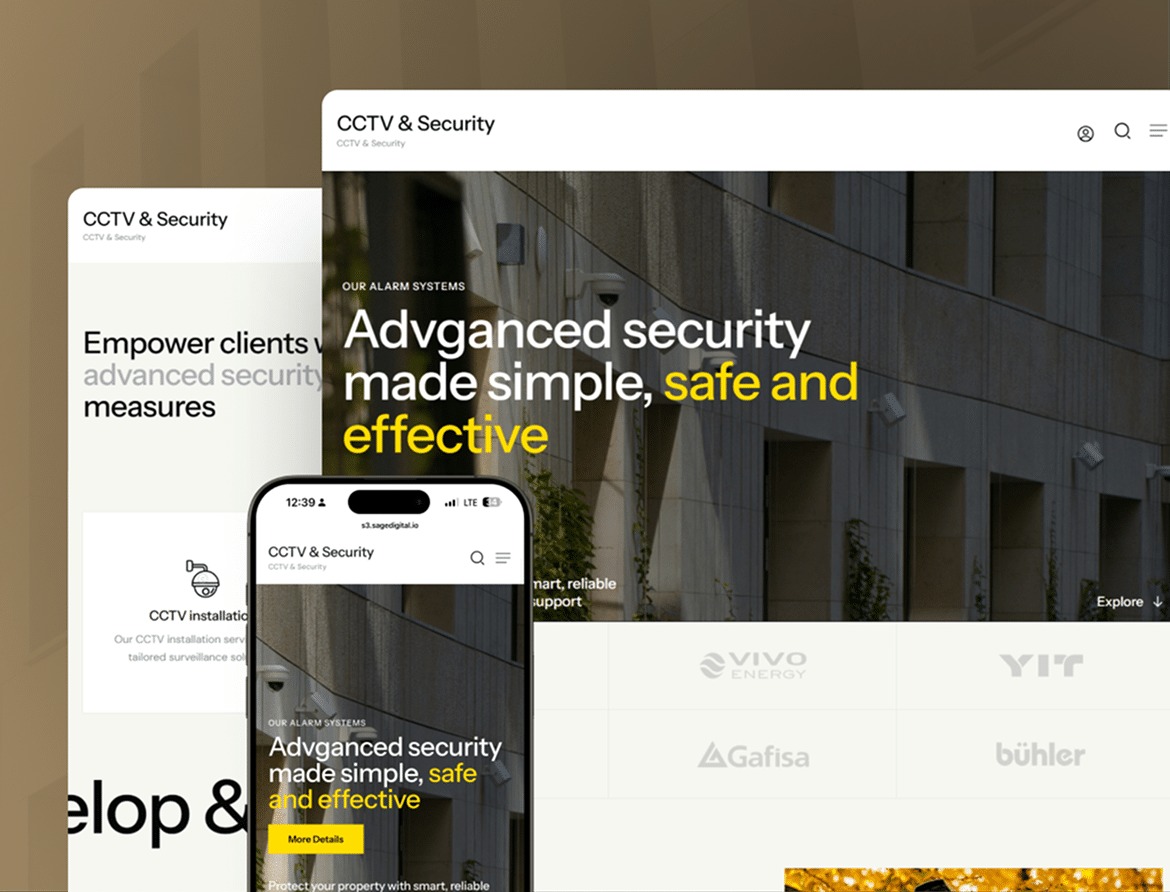 Website design for CCTV and security